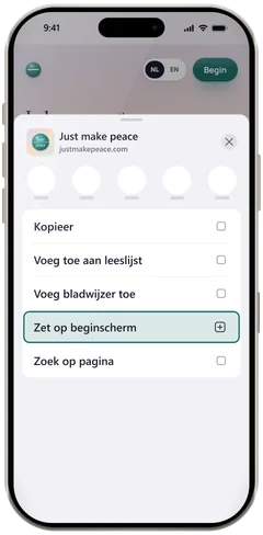 Safari’s share menu, with Add to Home Screen highlighted.